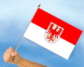 Bild der Flagge "Stockflagge Brandenburg (45 x 30 cm)"