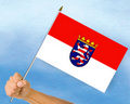 Bild der Flagge "Stockflagge Hessen (45 x 30 cm)"