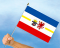 Fahne Stockflagge Mecklenburg Ochsenkopf NEU 30 x 45 cm