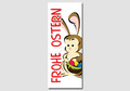 Bild der Flagge "Flagge Frohe Ostern 4 im Hochformat (Glanzpolyester)"