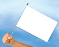 Bild der Flagge "Stockflaggen Blanko / Weiß (45 x 30 cm)"