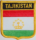 Bild der Flagge "Aufnäher Flagge Tajikistan in Wappenform (6,2 x 7,3 cm)"
