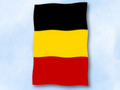 Flagge Belgien
 im Hochformat (Glanzpolyester) kaufen bestellen Shop