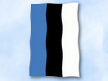Bild der Flagge "Flagge Estland im Hochformat (Glanzpolyester)"