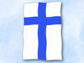 Flagge Finnland
 im Hochformat (Glanzpolyester) kaufen bestellen Shop