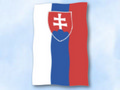 Bild der Flagge "Flagge Slowakei im Hochformat (Glanzpolyester)"