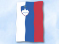 Bild der Flagge "Flagge Slowenien im Hochformat (Glanzpolyester)"