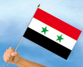 Bild der Flagge "Stockflaggen Syrien (1980-2024) (45 x 30 cm)"