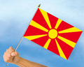 Bild der Flagge "Stockflaggen Nordmazedonien (45 x 30 cm)"