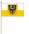 Stockflagge Niederschlesien
 (45 x 30 cm) kaufen bestellen Shop