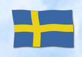 Bild der Flagge "Flagge Schweden im Querformat (Glanzpolyester)"