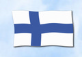 Bild der Flagge "Flagge Finnland im Querformat (Glanzpolyester)"