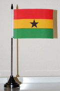 Tisch-Flagge Ghana 15x10cm
 mit Kunststoffstnder kaufen bestellen Shop