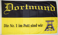 Bild der Flagge "Fahne Dortmund - Die Nr.1 im Pott (150 x 90 cm)"