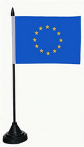 Tisch-Flagge EU 15x10cm
 mit Kunststoffständer kaufen bestellen Shop