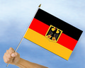 Bild der Flagge "Stockflaggen Deutschland mit Adler (45 x 30 cm)"