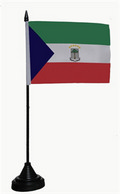 Bild der Flagge "Tisch-Flagge Äquatorial-Guinea 15x10cm mit Kunststoffständer"