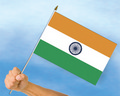 Stockflaggen Indien
 (45 x 30 cm) kaufen bestellen Shop