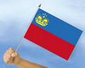 Bild der Flagge "Stockflaggen Fürstentum Liechtenstein (45 x 30 cm)"