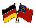 Bild der Flagge "Freundschafts-Pin Deutschland - Myanmar alt (bis 2010)"