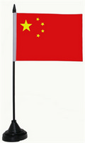 Bild der Flagge "Tisch-Flagge China 15x10cm mit Kunststoffständer"