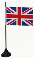 Bild der Flagge "Tisch-Flagge Großbritannien 15x10cm mit Kunststoffständer"