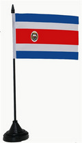 Tisch-Flagge Costa Rica 15x10cm mit Kunststoffständer kaufen