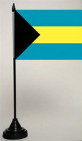 Bild der Flagge "Tisch-Flagge Bahamas 15x10cm mit Kunststoffständer"