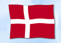 Bild der Flagge "Flagge Dänemark im Querformat (Glanzpolyester)"