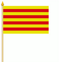 Bild der Flagge "Stockflagge Katalonien (45 x 30 cm)"