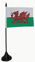 Tisch-Flagge Wales 15x10cm mit Kunststoffständer kaufen