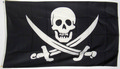 Bild der Flagge "Jack Rackhams Piratenflagge / Jolly Roger (250 x 150 cm)"