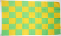 Bild der Flagge "Karo-Fahne grün-gelb (150 x 90 cm)"