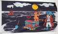 Flagge Pirat mit Schatz und Affe (150 x 90 cm) kaufen