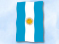 Bild der Flagge "Flagge Argentinien im Hochformat (Glanzpolyester)"