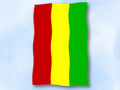 Bild der Flagge "Flagge Bolivien im Hochformat (Glanzpolyester)"