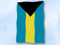 Bild der Flagge "Flagge Bahamas im Hochformat (Glanzpolyester)"