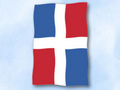 Bild der Flagge "Flagge Dominikanische Republik im Hochformat (Glanzpolyester)"