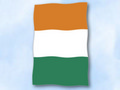Bild der Flagge "Flagge Elfenbeinküste (Republic Côte d'Ivoire) im Hochformat (Glanzpolyester)"
