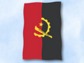 Bild der Flagge "Flagge Angola im Hochformat (Glanzpolyester)"