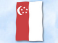 Bild der Flagge "Flagge Singapur im Hochformat (Glanzpolyester)"