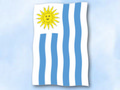 Bild der Flagge "Flagge Uruguay im Hochformat (Glanzpolyester)"