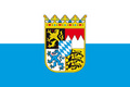 Flagge Bayern Streifen mit Wappen
 im Querformat (Glanzpolyester) kaufen bestellen Shop