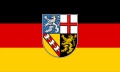 Flagge Saarland
 im Querformat (Glanzpolyester) kaufen bestellen Shop