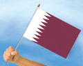 Bild der Flagge "Stockflaggen Katar (45 x 30 cm)"