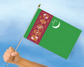 Stockflaggen Turkmenistan
 (45 x 30 cm) kaufen bestellen Shop