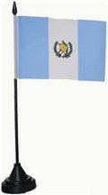 Bild der Flagge "Tisch-Flagge Guatemala 15x10cm mit Kunststoffständer"