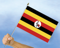 Bild der Flagge "Stockflaggen Uganda (45 x 30 cm)"