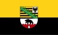 Flagge Sachsen-Anhalt mit Wappen
 im Querformat (Glanzpolyester) kaufen bestellen Shop