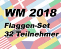 Bild der Flagge "WM 2018 Russland - Flaggen-Set L (150 x 90 cm)"